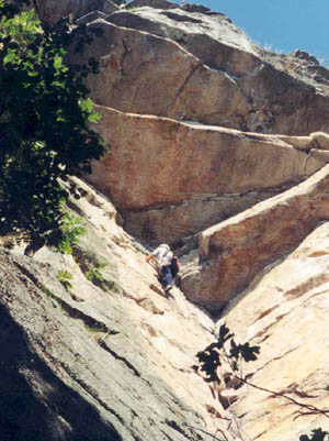 Me leading the first pitch (5.6) of Alphonse (5.8)