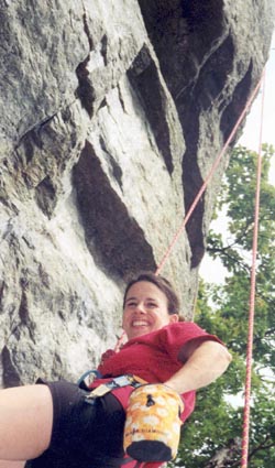 Tanya on our variation of First Blood (5.10-) which none of us could do