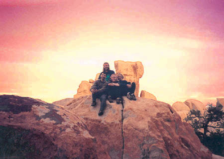 Todd, Justin, Melissa, and me behind Sports Challenge Rock