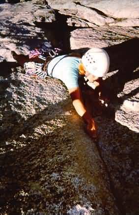 Me leading Pine Line (5.7)