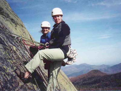 Dawn and Hensley at the first belay