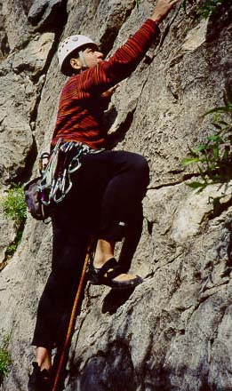 Todd leading Motavation (5.11a)