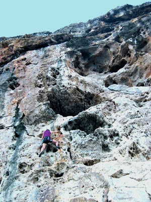 Me leading New Wave, 5.10b
