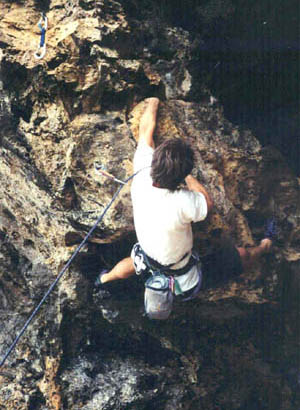Mark leading Going to Cayman With a Snorkel in My Jeans, 5.10c