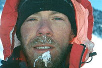 Self-portrait at about 18,700ft.  Frozen snot, yum!