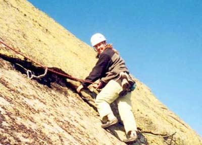 Hensley following the third pitch traverse