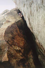 Steven leading White Pillar (5.7-)