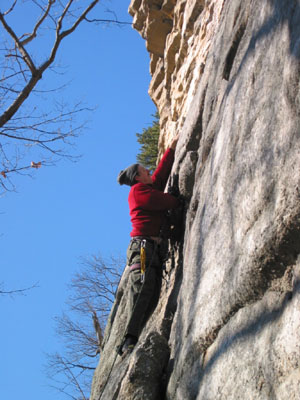 John leading Frogs Head (5.5)