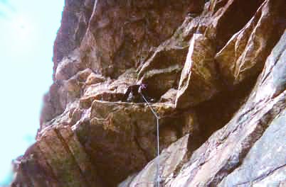 Me leading Le Plie (5.7)