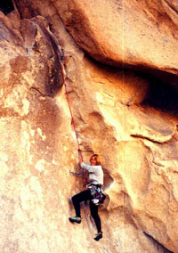 Me on Lower Right Ski Track (5.10b)