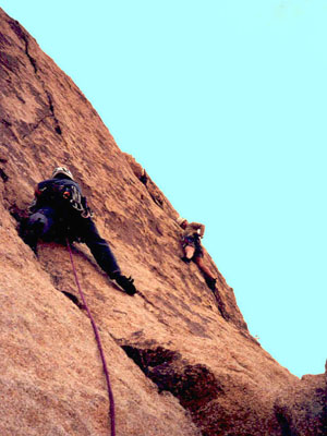 Todd leading Split Personality (5.9) in the foreground and Julie leading Beck's Bet (5.8) in the background