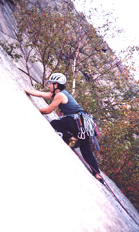 Todd on Reppy's Crack (5.8) at Cannon